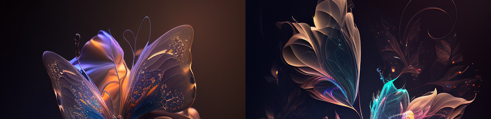 梦幻蝴蝶发光体Midjourney关键词