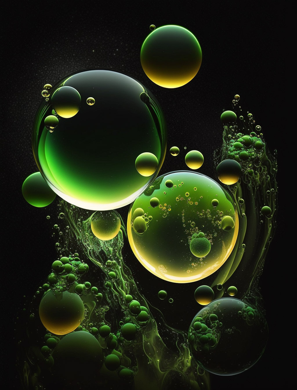 抽象气泡艺术海报背景Midjourney关键词 - Ai宇宙吧--Ai宇宙吧-