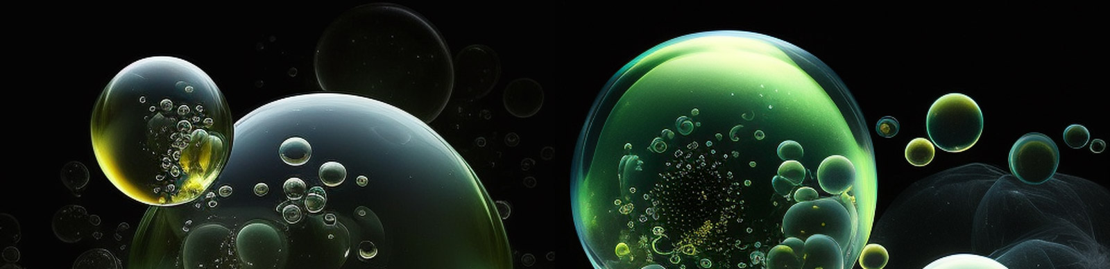 抽象气泡艺术海报背景Midjourney关键词