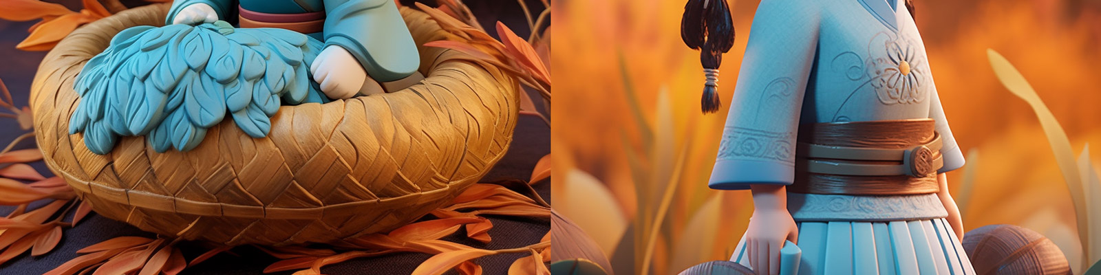 古风动漫卡通小女孩Midjourney关键词