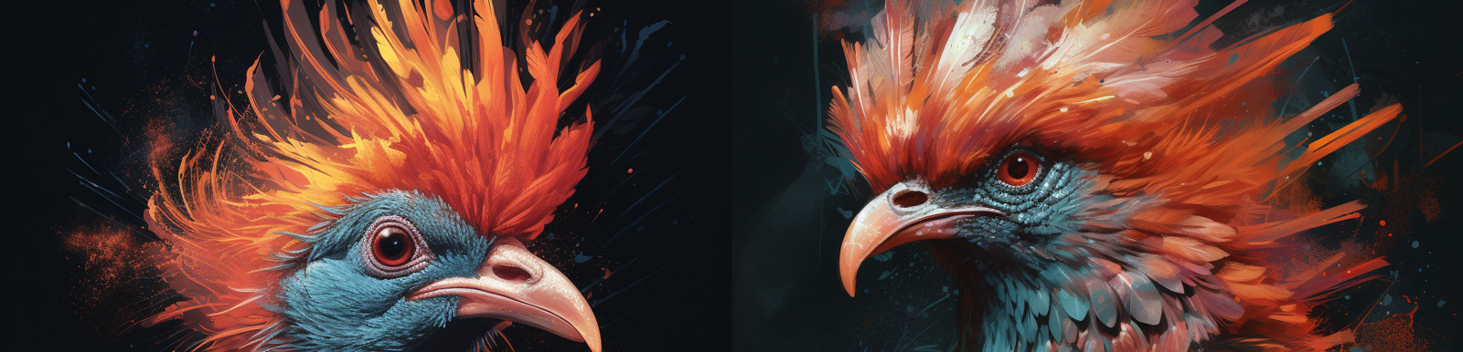 维多利亚冠鸽肖像Midjourney咒语