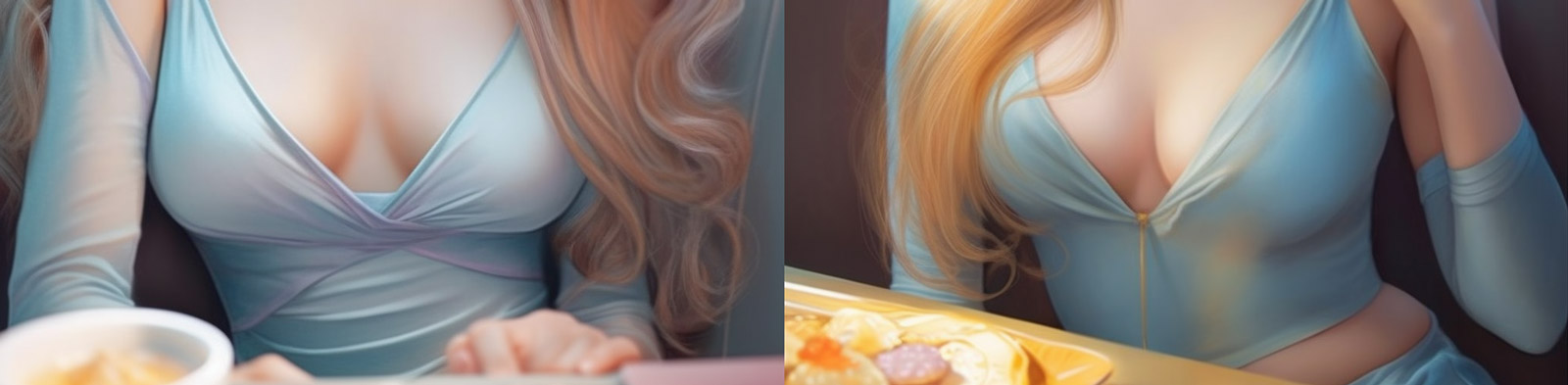 金发美女水彩手绘风格midjourney关键词