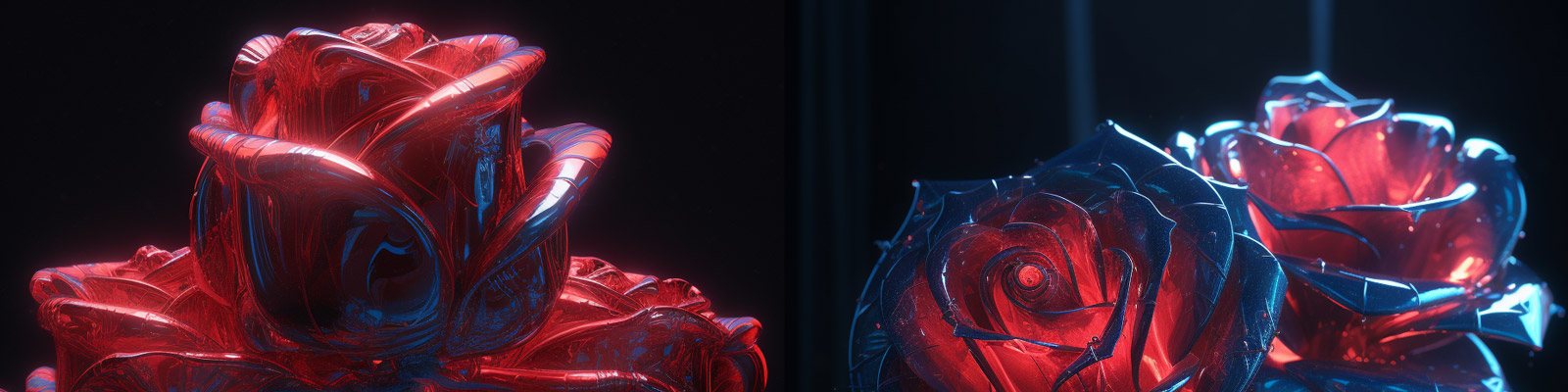 神圣梦幻发光玫瑰Midjourney咒语