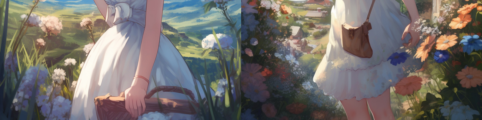 动漫卡通女孩富士山旅游Midjourney咒语