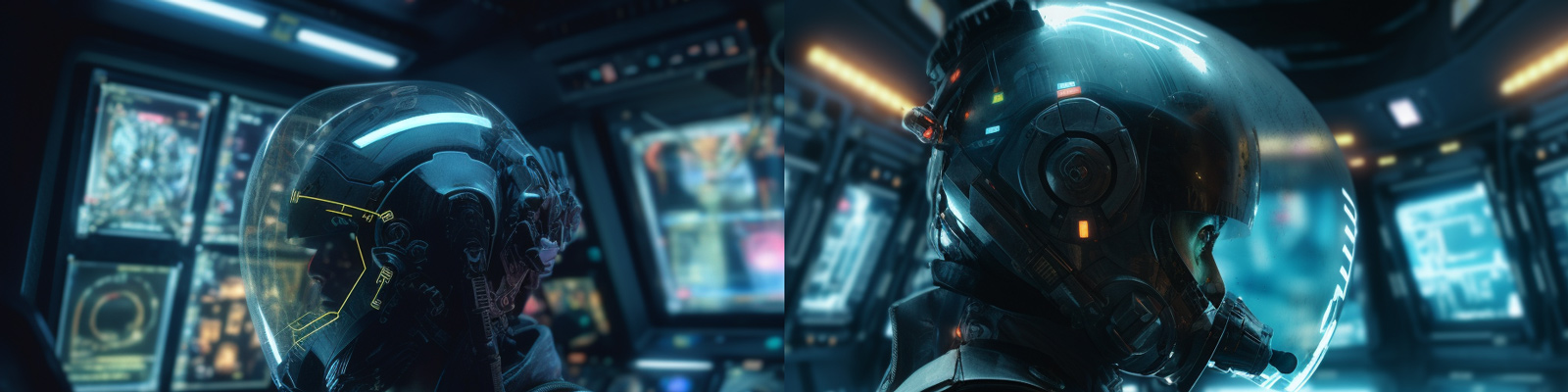 科技宇航员驾驶舱Midjourney咒语