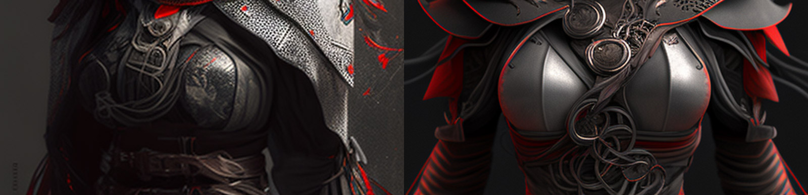 现代盔甲女战士Midjourney关键词