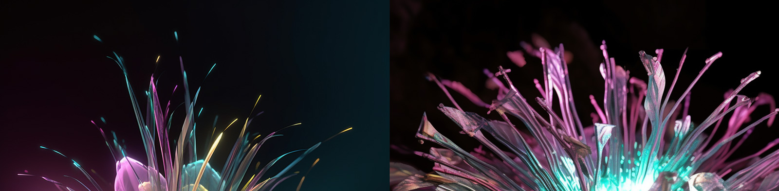 创意发光鲜花植物Midjourney关键词