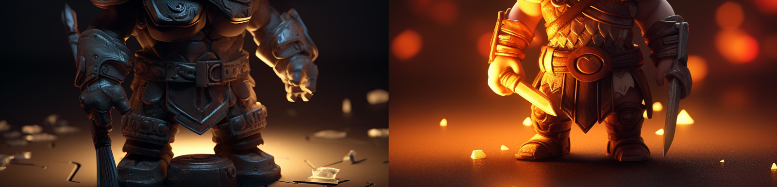 斯巴达战士卡通模型Midjourney关键词