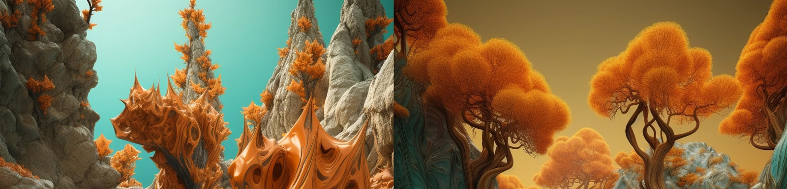 科幻树木景观Midjourney关键词