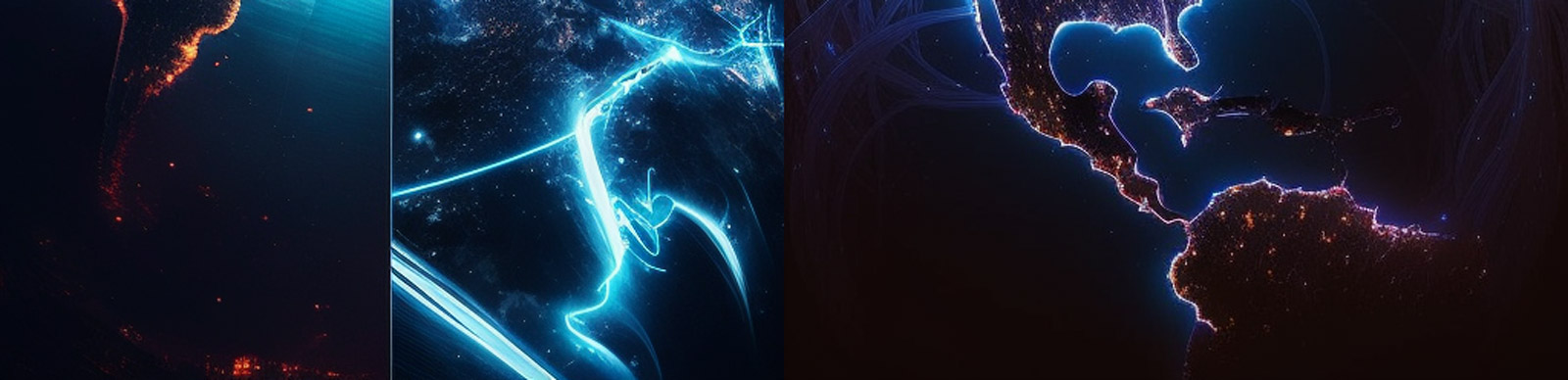 创意科技地球光效Midjourney关键词