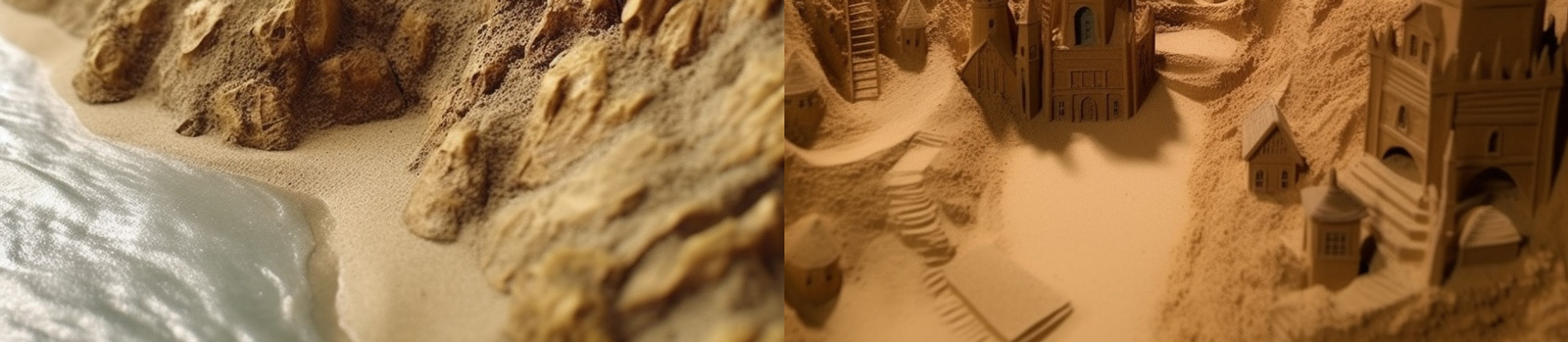 沙土微型建筑模型Midjourney关键词