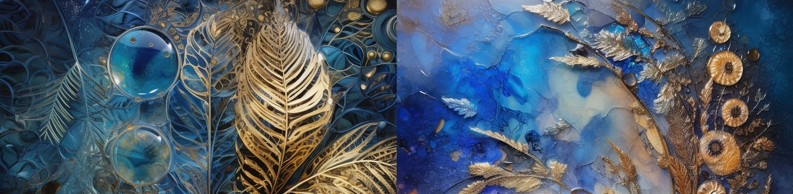 艺术金属树叶抽象画Midjourney咒语