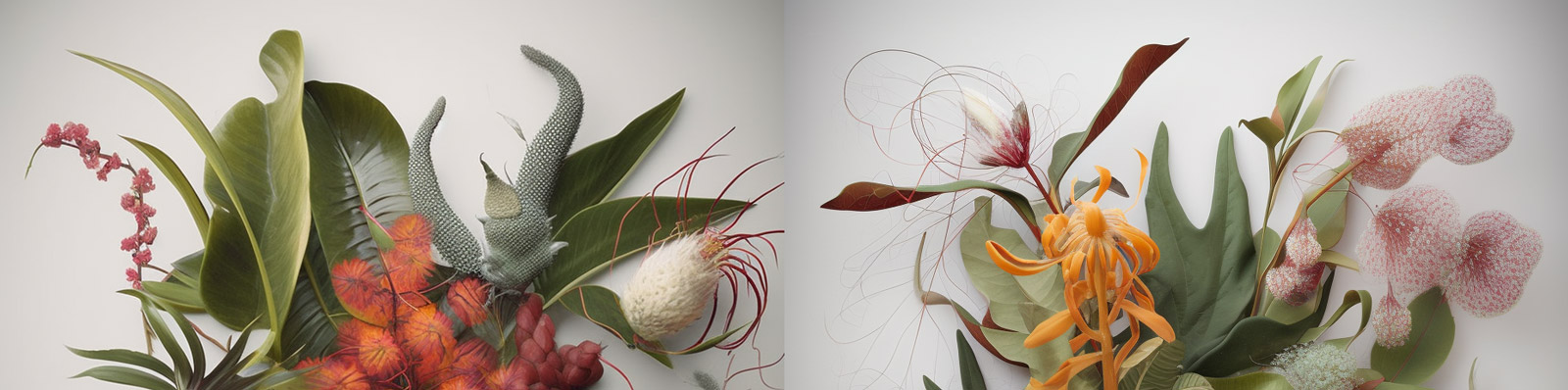 鲜花插花艺术花篮midjourney关键词