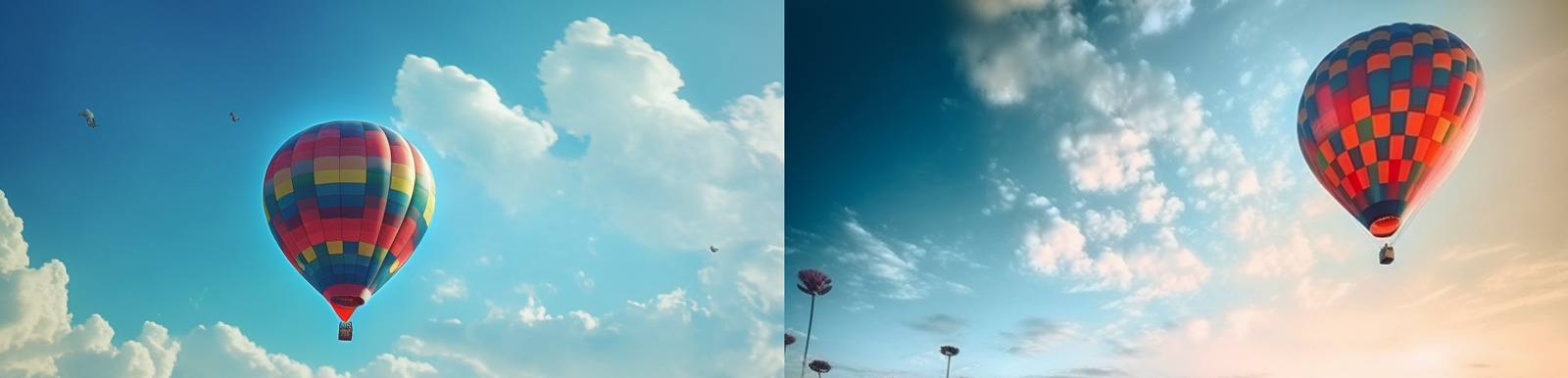 唯美草原热气球Midjourney关键词