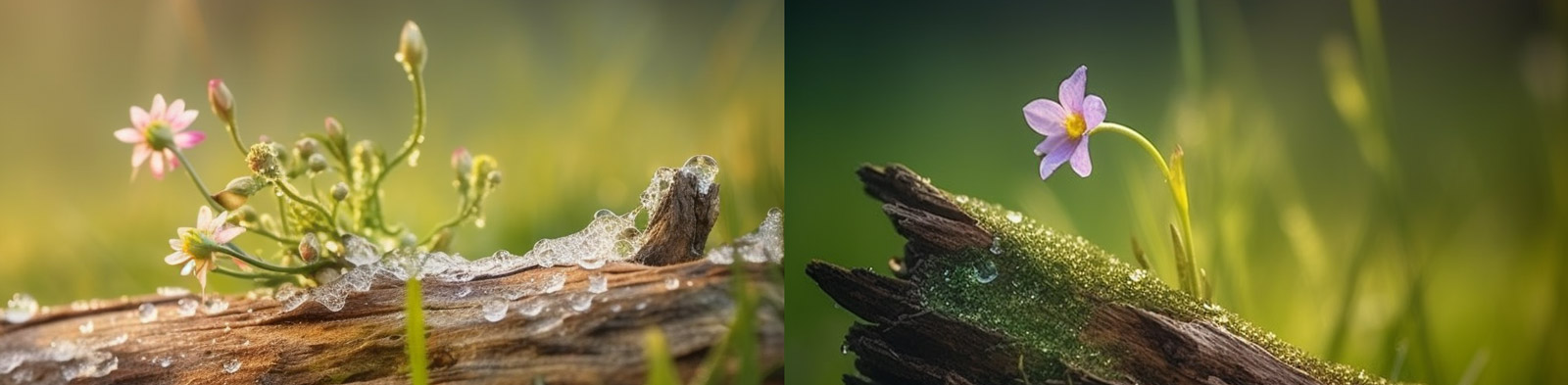 清晨草原晨露野花Midjourney咒语