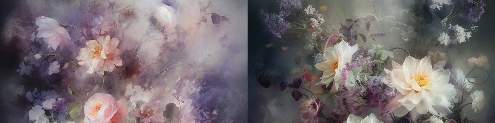 艺术梦幻鲜花水彩画Midjourney关键词