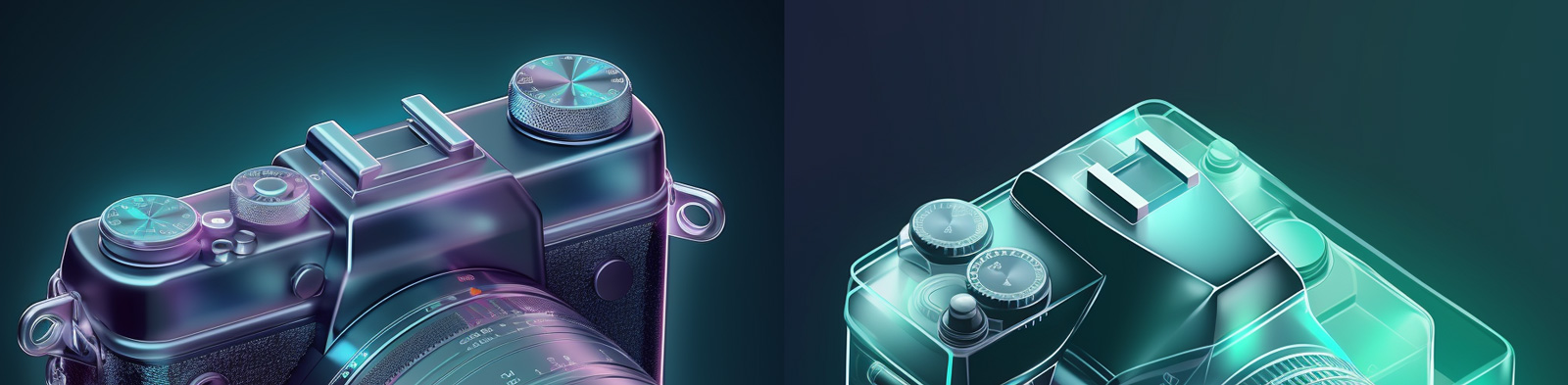 科技照相机UI图标模型Midjourney关键词