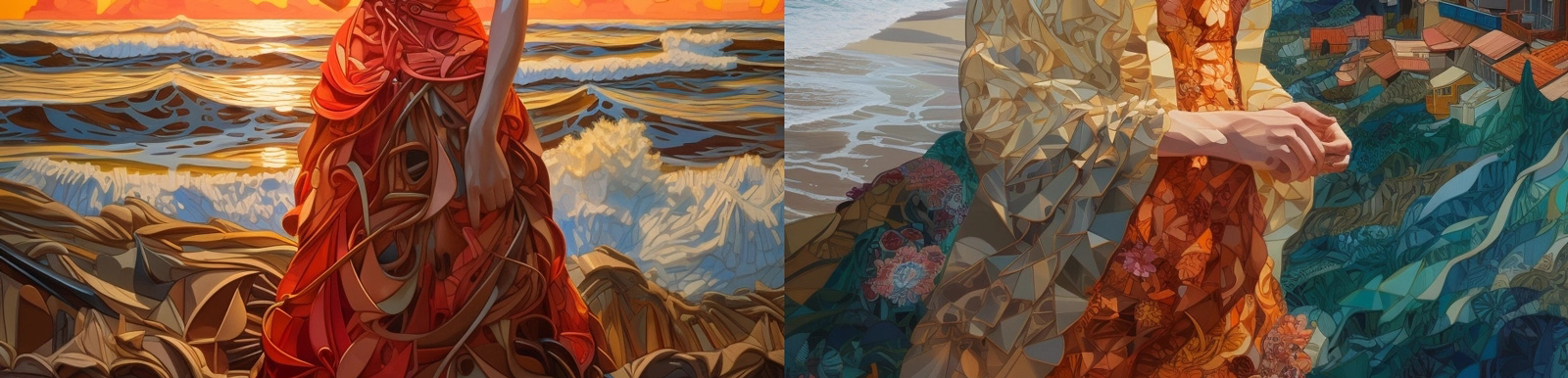 纸艺术人物肖像Midjourney关键词