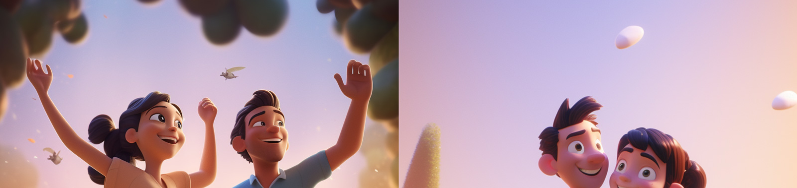 迪士尼卡通动画情侣Midjourney关键词