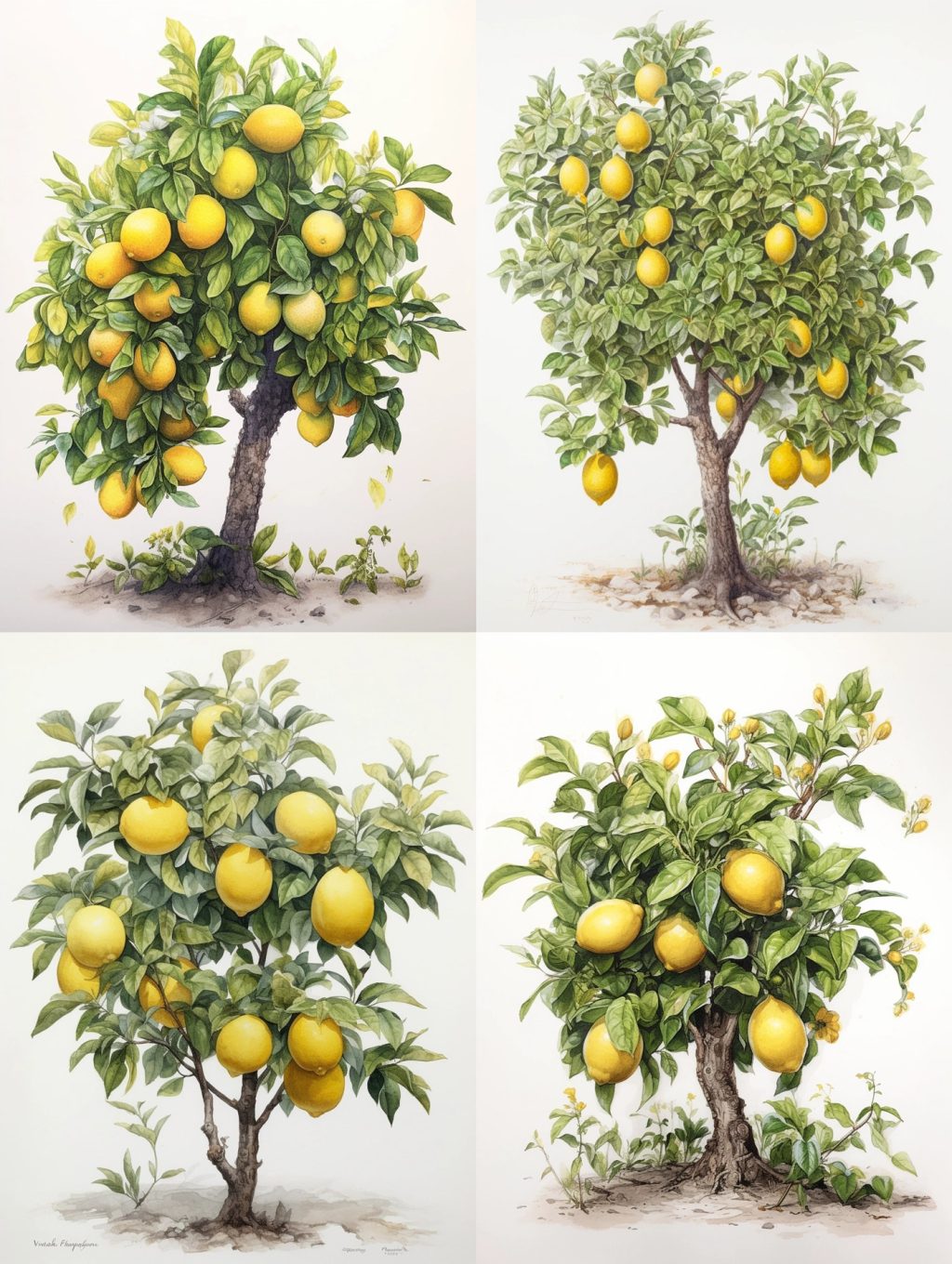 极简主义柠檬树Midjourney关键词