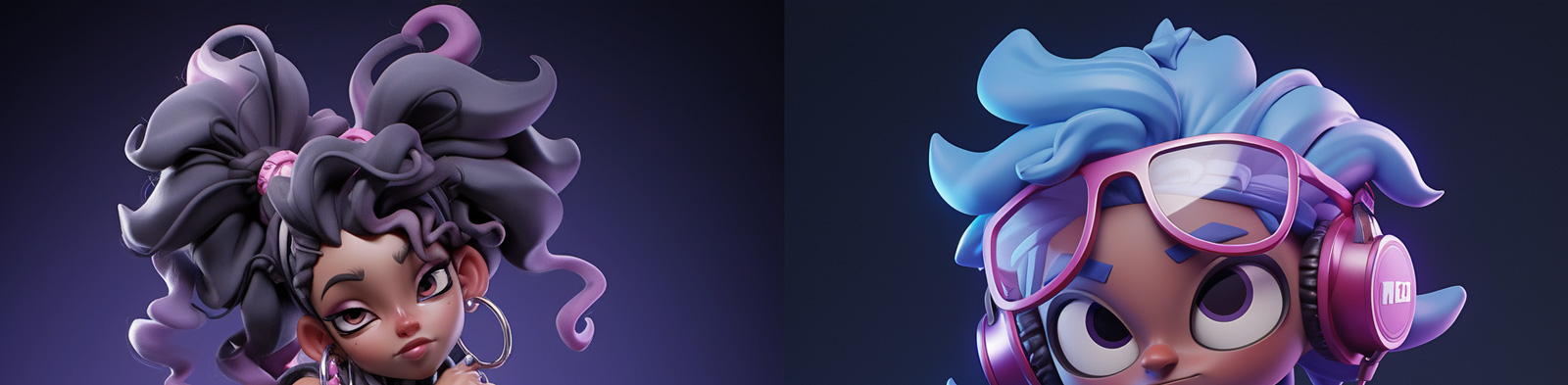 潮流嘻哈卡通青年Midjourney关键词