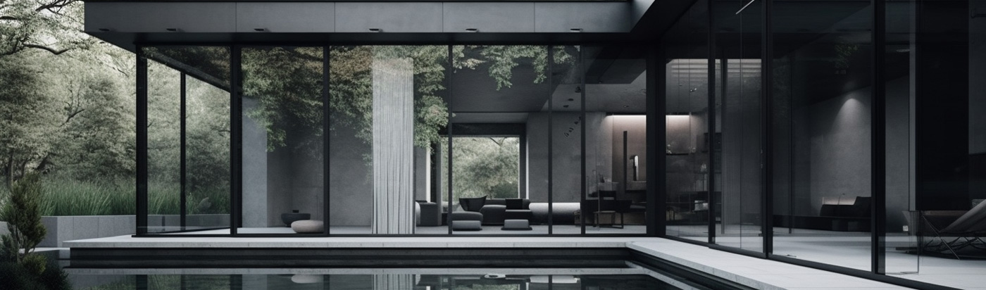 现代风轻奢庭院建筑设计