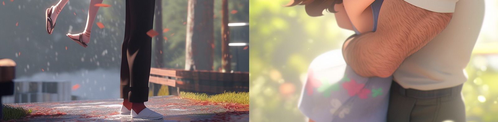 幸福家庭情侣拥抱Midjourney关键词