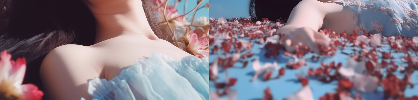 鲜花美女写真Midjourney关键词