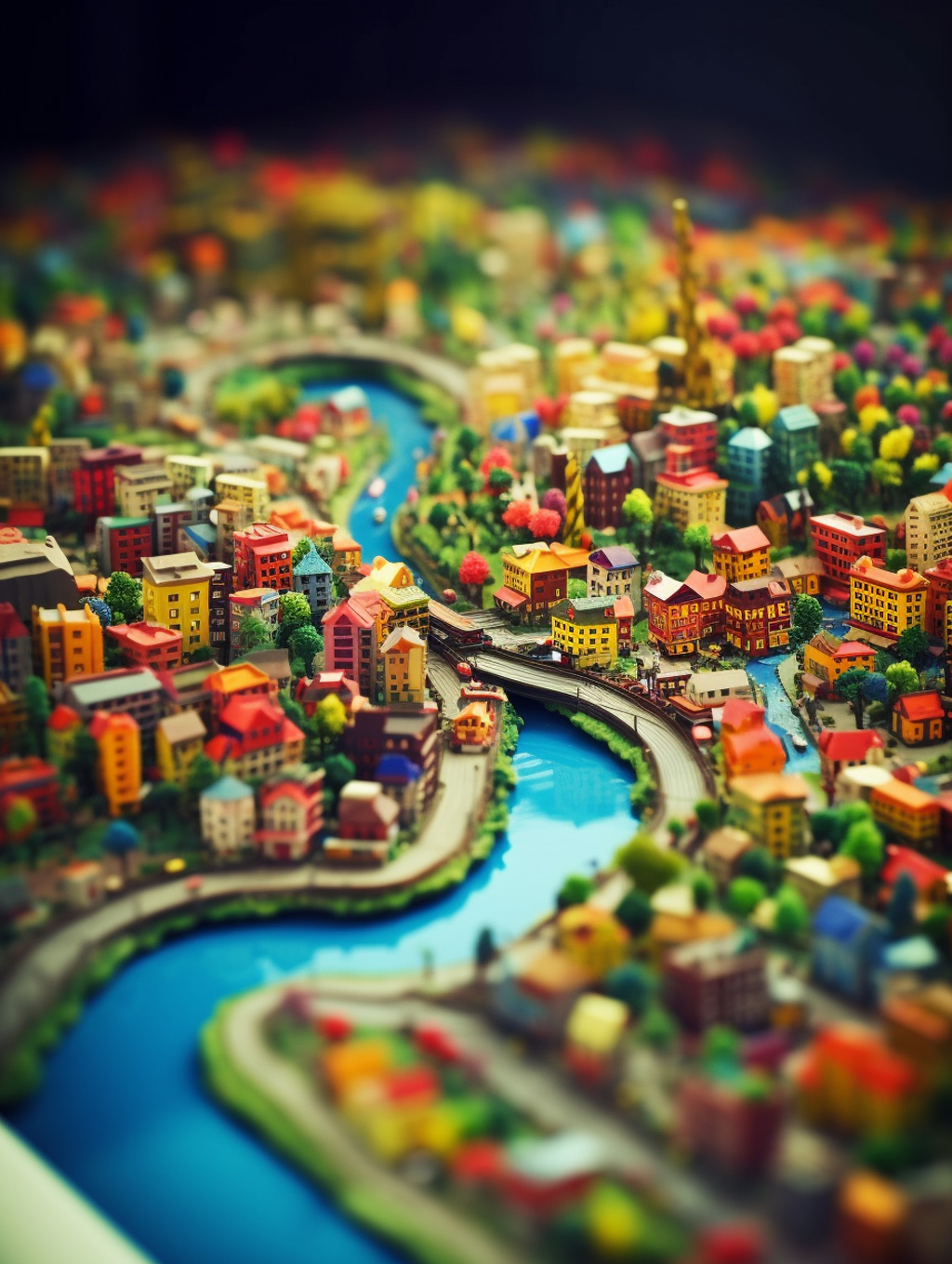 微型黏土城市世界Midjourney关键词