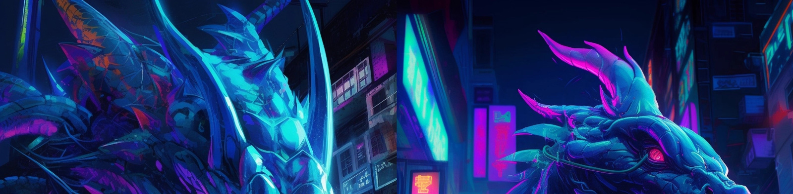 赛博朋克龙特写Midjourney关键词