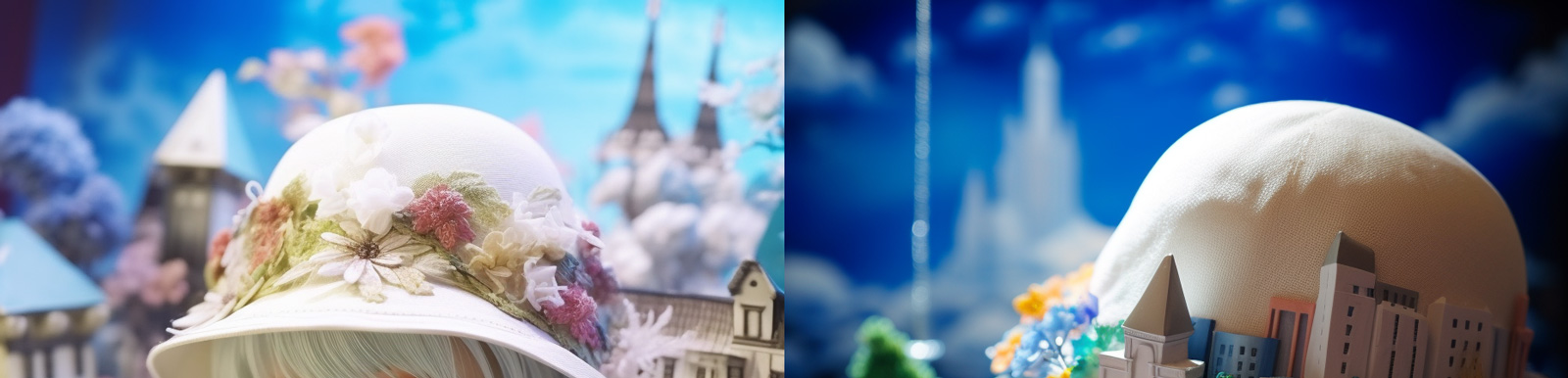 魔法童话纸雕手工帽美女Midjourney关键词