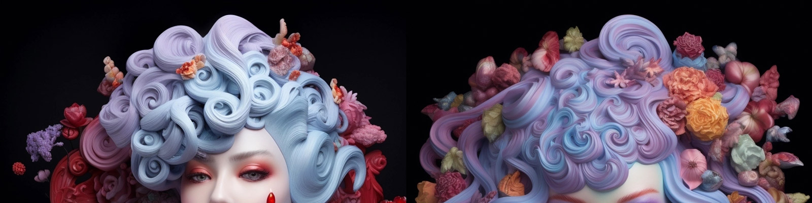 创意女性合成人物肖像Midjourney关键词