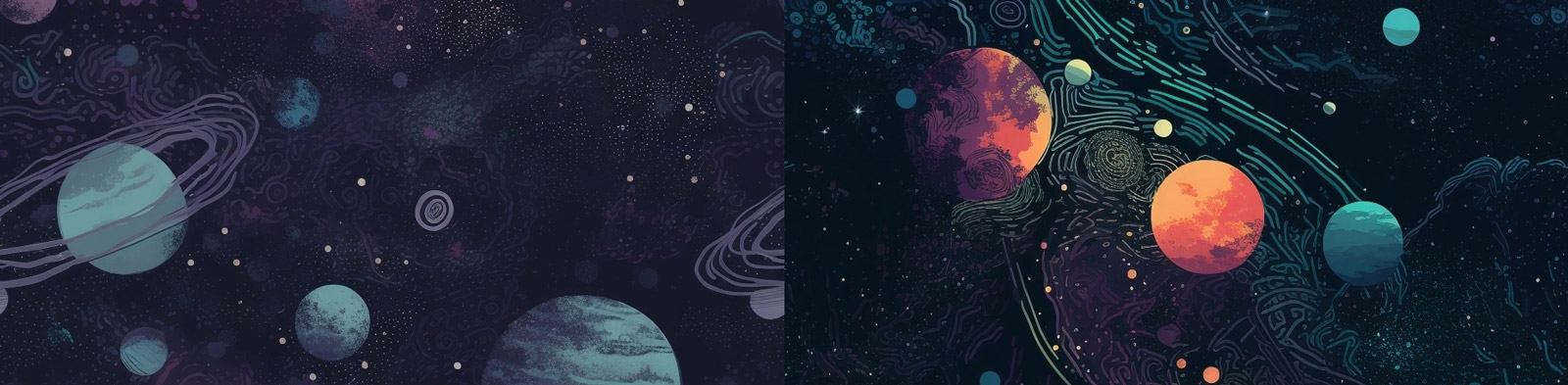 梦幻宇宙太空背景图案Midjourney关键词