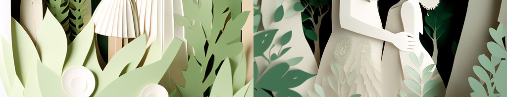 母亲节折纸风创意海报midjourney关键词