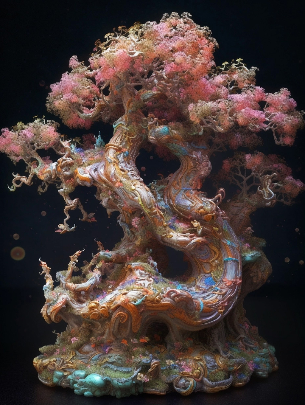 艺术雕刻树木Midjourney关键词 - Ai宇宙吧--Ai宇宙吧-