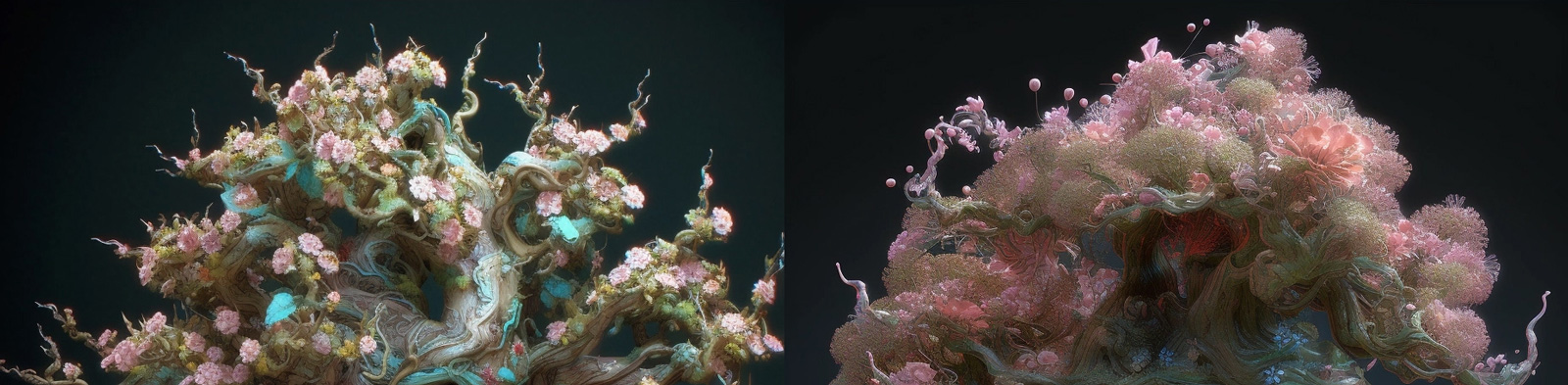 艺术雕刻树木Midjourney关键词