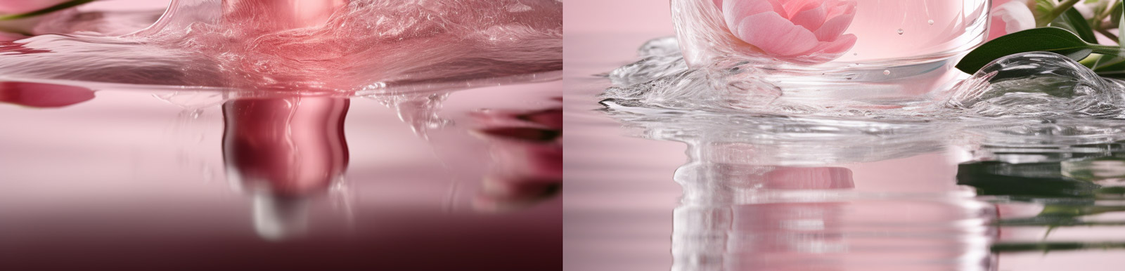 粉色香水化妆品精华海报Midjourney关键词