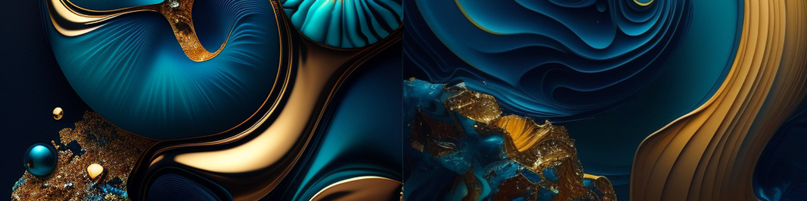 奢华抽象蓝色壁纸背景Midjourney关键词