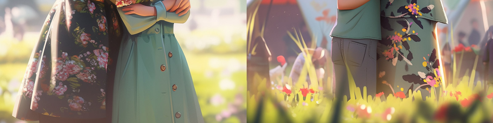 母亲节甜蜜拥抱插画Midjourney咒语