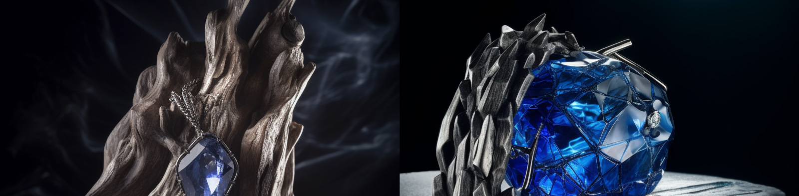 蓝宝石珠宝设计Midjourney关键词