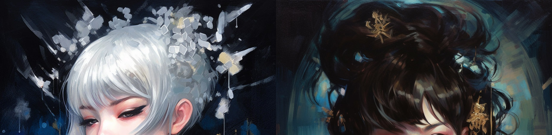 日本动漫女孩肖像Midjourney关键词