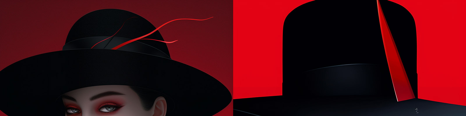 超酷黑色帽子动漫女孩Midjourney关键词