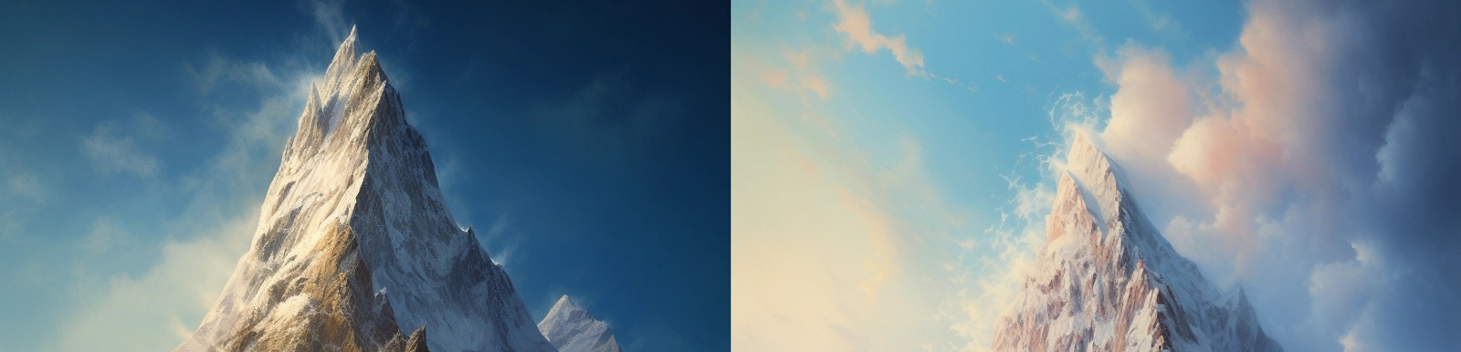 巍峨雪山美景Midjourney关键词