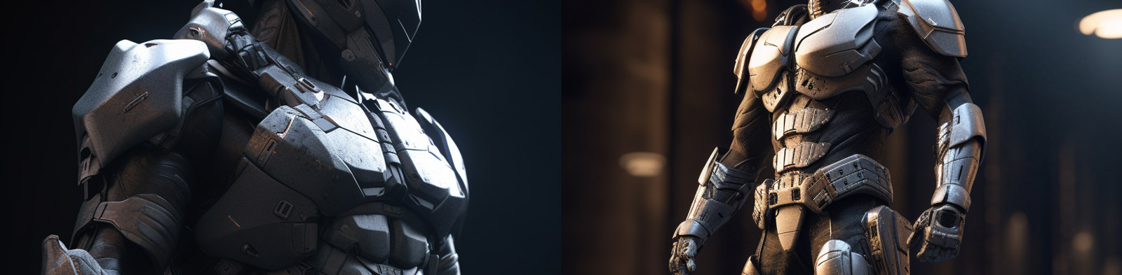 未来机甲战士机器人模型Midjourney咒语