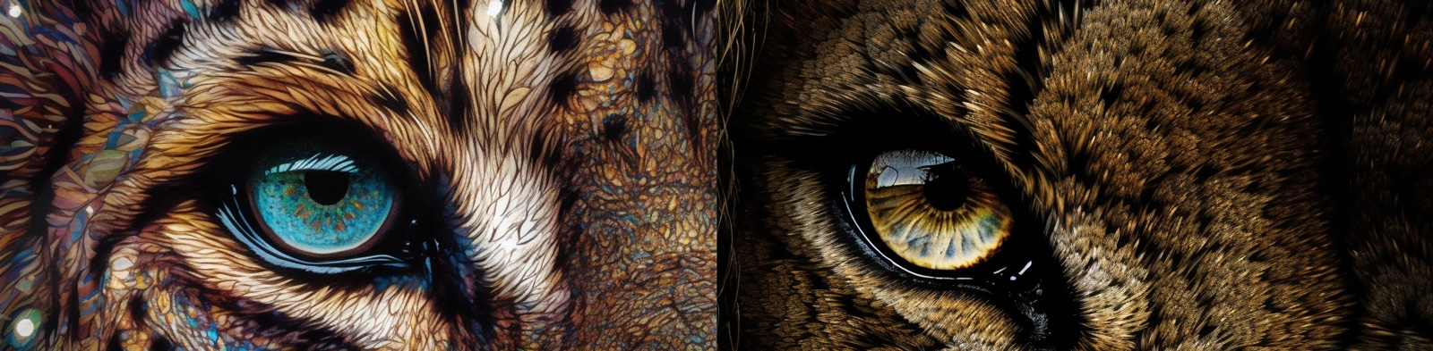 猎豹眼神特写海报Midjourney关键词