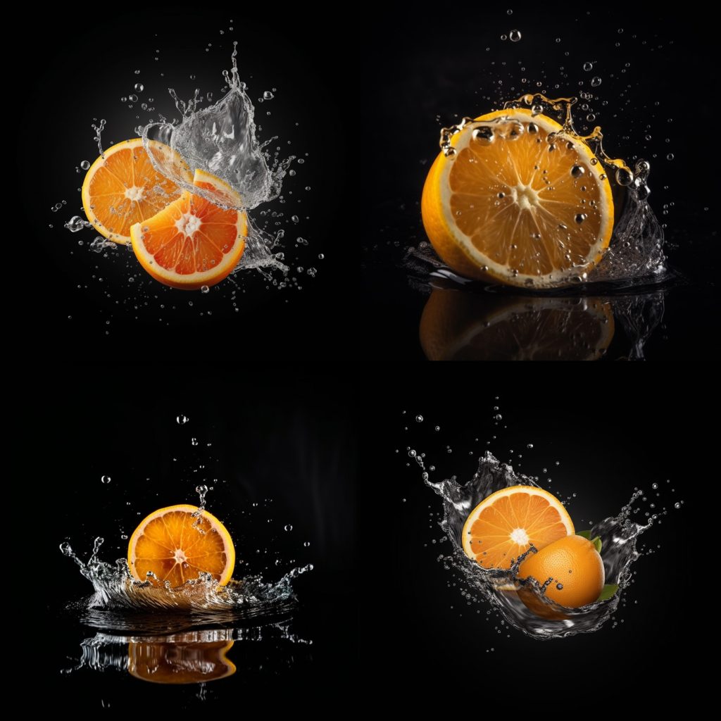 新鲜橙子摄影Midjourney关键词