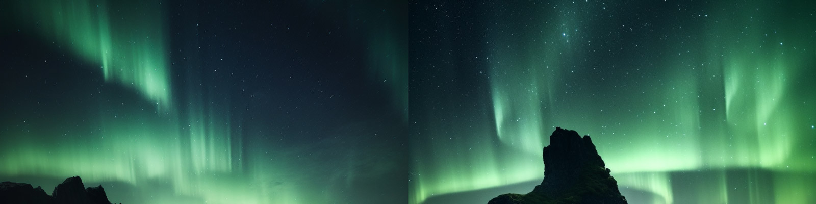 梦幻极光海报背景Midjourney关键词