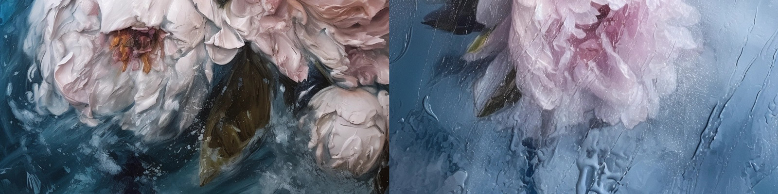 冰冻粉色牡丹花Midjourney关键词