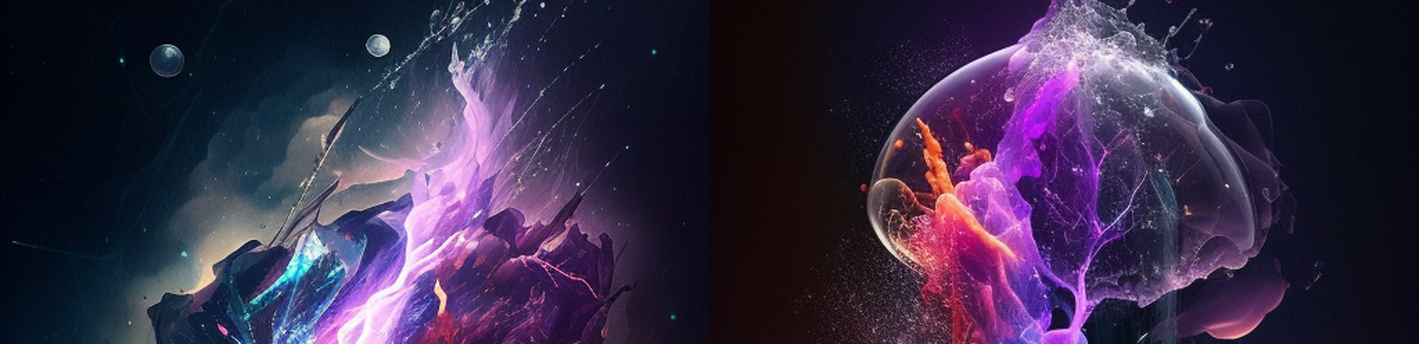 水晶闪电宝石背景Midjourney关键词