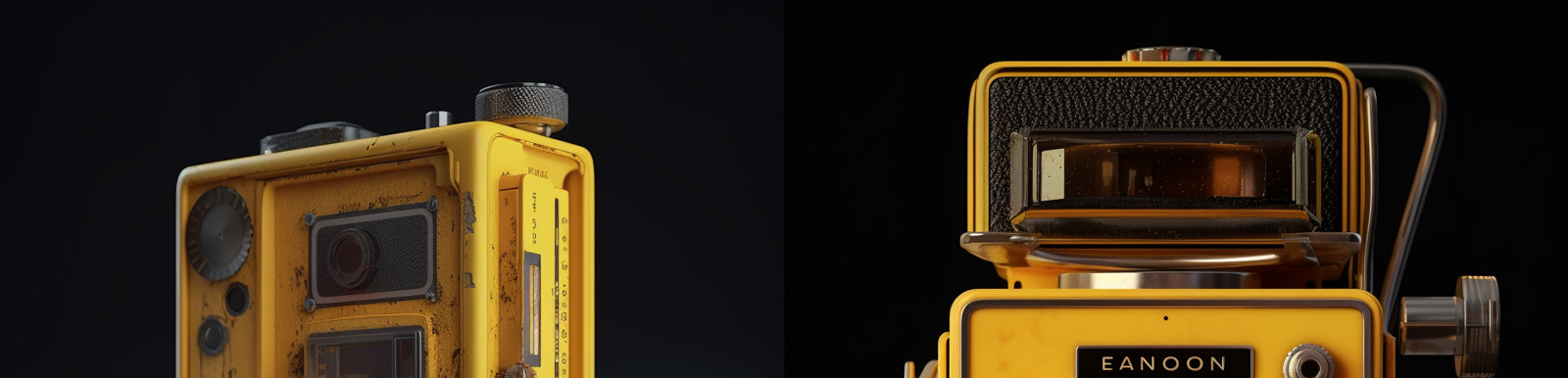 复古黄色照相机Midjourney咒语